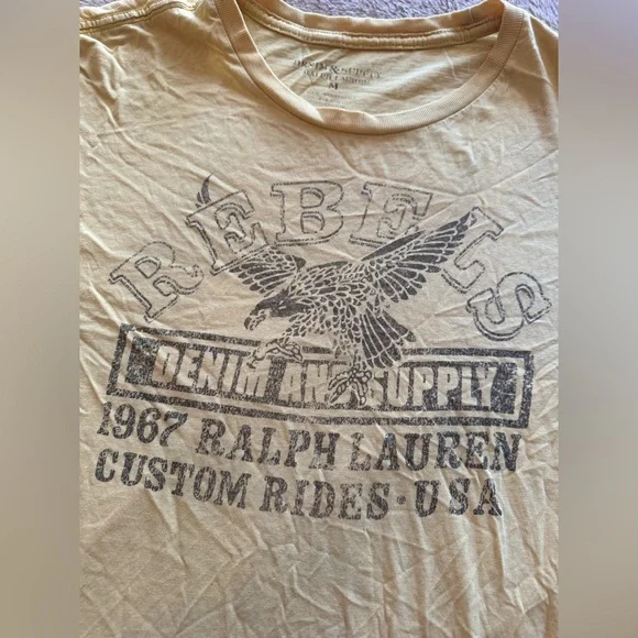 Ralph Lauren Yellow Rebel Graphic Tee - Picture 2 of 6